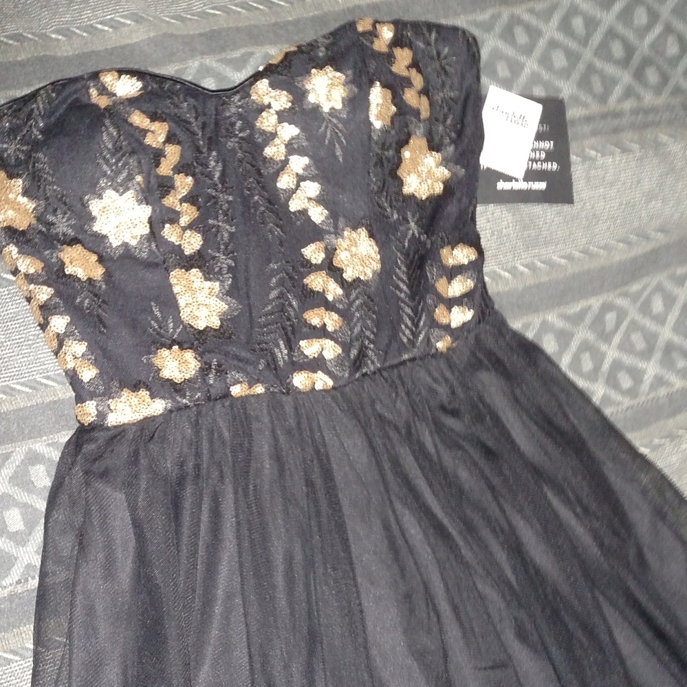 Charlotte Rouse short strapless party dress XS